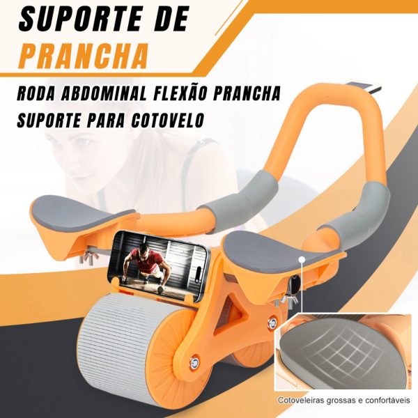 Roda abdominal com suporte para cotovelo, placa plana, exercício ab rolo - Image 2