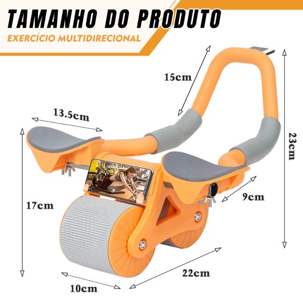 Roda abdominal com suporte para cotovelo, placa plana, exercício ab rolo - Image 6